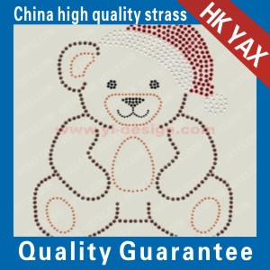 hotfix motifs rhinestone panda on garment 