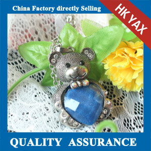 N117 metal bear pendant necklace china wholesale