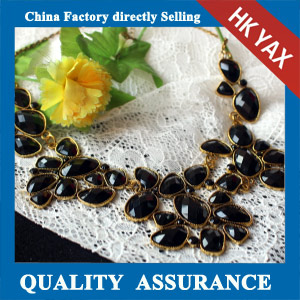 N139 Black beaded necklace for party made in china