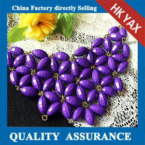 N149 Charm purple flower necklace produce in china