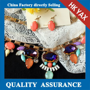 N159 multicolor rhinestone necklace set china sale