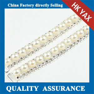 M403 rhinestone pearl trimming for shoes