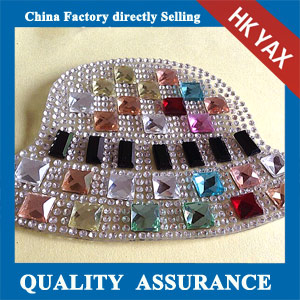 Yax-B021 china factory fashion rhinestone patches