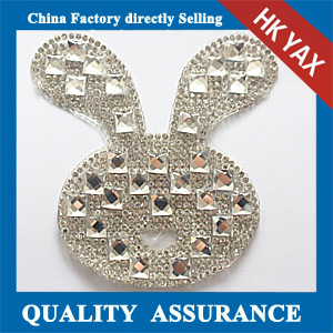 Yax-C024 Rabbit head shape rhinestone patches