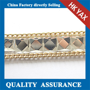 Yax-C039 aluminum crystal chain for decoration