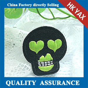 customized design embroidery skull patches