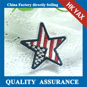 high quality star design embroidery patches