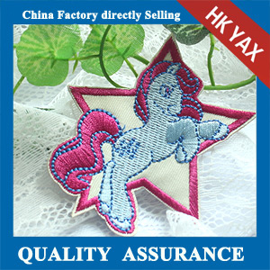 customized embroidery cute horse patch for logo