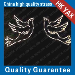 birds motifs hotfix rhinestone