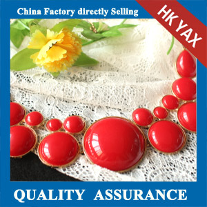 N144 Red big rhinestone necklace china wholesale