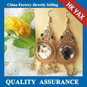 N509 round stone earrings fashion design