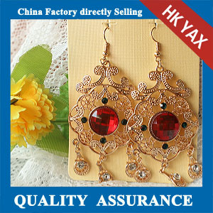 N510 China factory ruby earrings dangle design