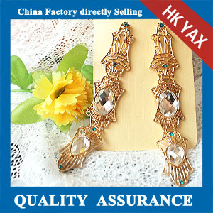 N534 crystal rhinestone earrings long bead