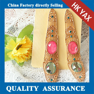 N532 fashionable resin rhinestone earrings