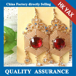 N545 Elegant red earrings 2015