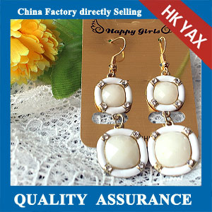 N551 cream rhinestone dangle for lady