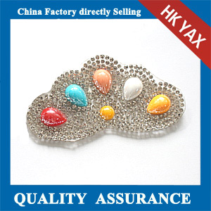 Yax-C015 Double flowers shape rhinestone patches