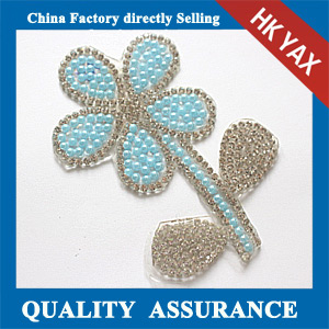 Yax-C017 Flower shape rhinestone patches