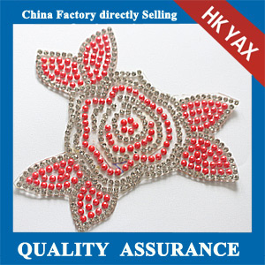 Yax-C022 Flower shape rhinestone patches