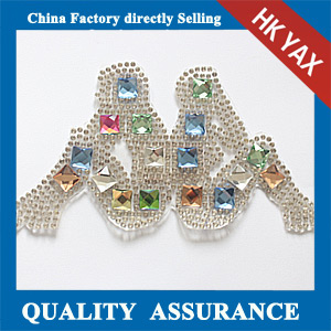 Yax-C028 Back to back shape rhinestone patches