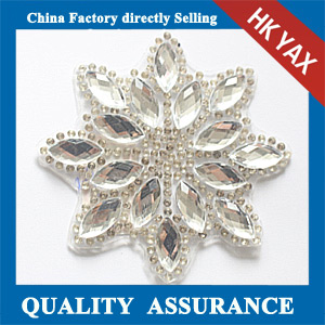 Yax-C034 Snow flake shape rhinestone patches