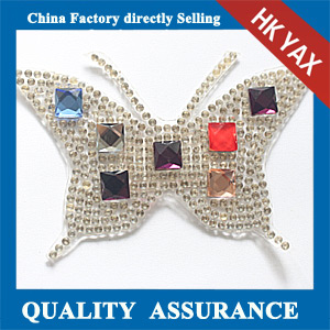 Yax-C035 Butterfly shape rhinestone patches